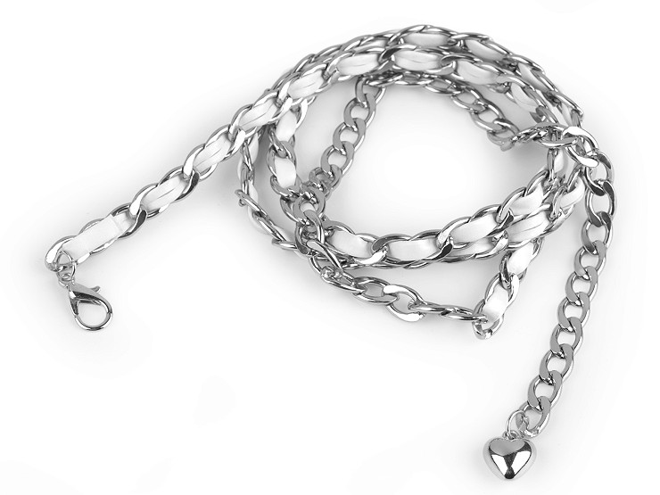 Damen-Metallgürtel geflochten, Breite 0,9 cm