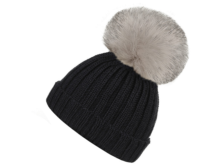 Cappello invernale, da bambina, con pon-pon