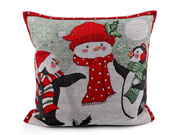 Fodera per cuscino, motivo: tappezzeria natalizia, dimensioni: 46 x 46 cm