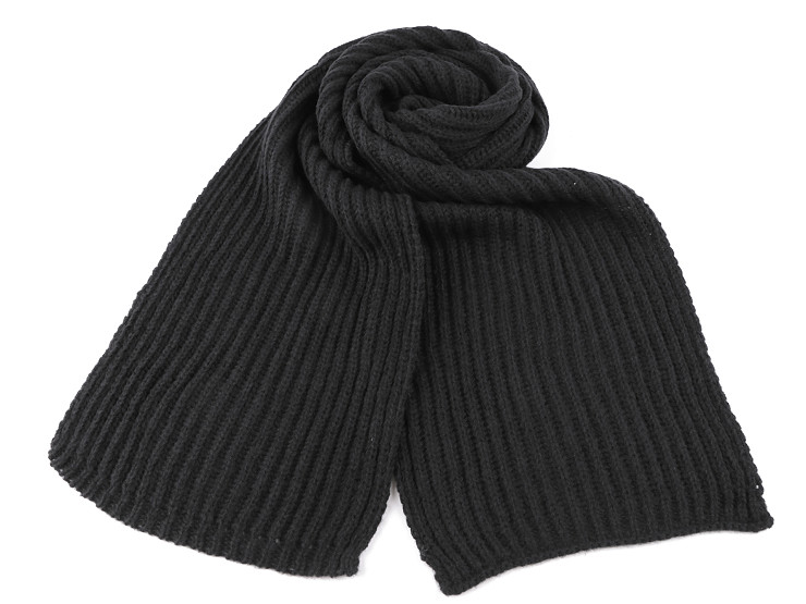 Zimný šál pletený 27x175 cm