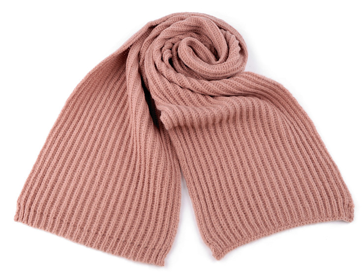 Zimný šál pletený 27x175 cm