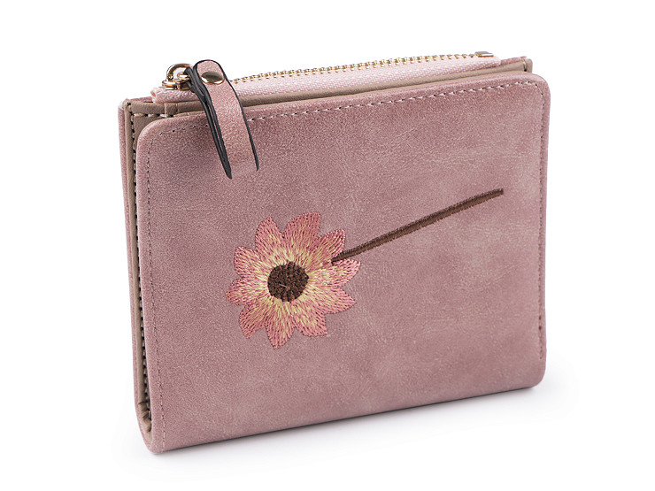Dámská / dívčí peněženka s výšivkou 10x12 cm