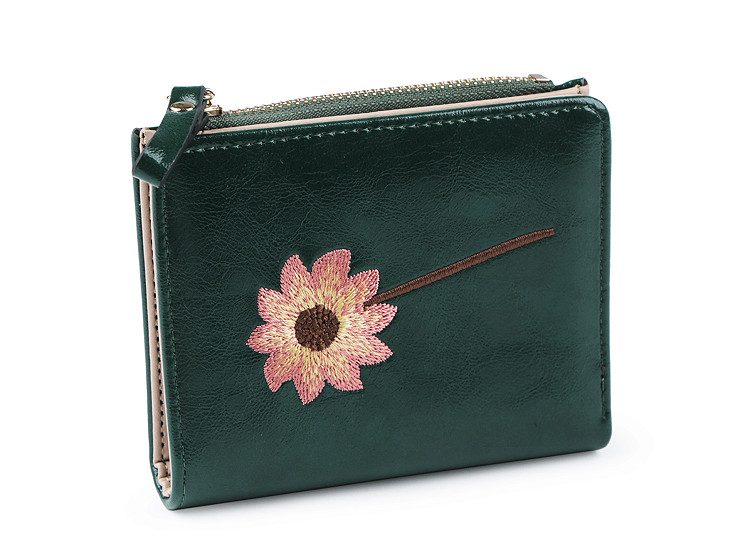 Women's / girls wallet with embroidery 10x12 cm