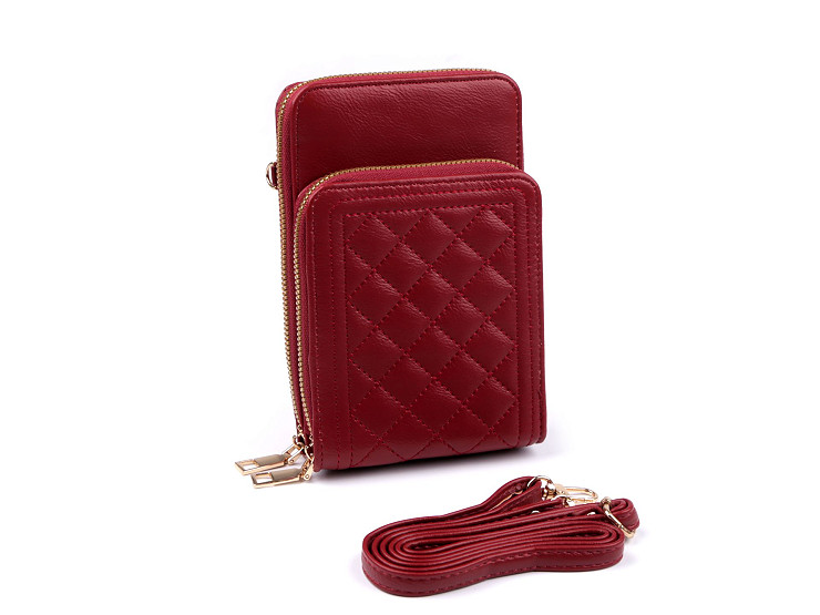 Crossbody bag / wallet with mobile phone pocket 11x18 cm