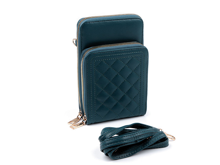 Crossbody bag / wallet with mobile phone pocket 11x18 cm