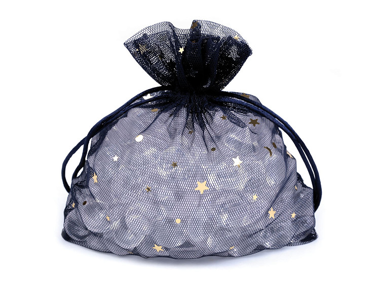 Bolsa de regalo de tul, estrella 13x18 cm