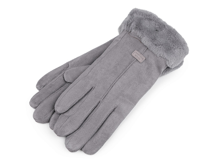 Handschuhe für Damen mit Pelz, taktil
