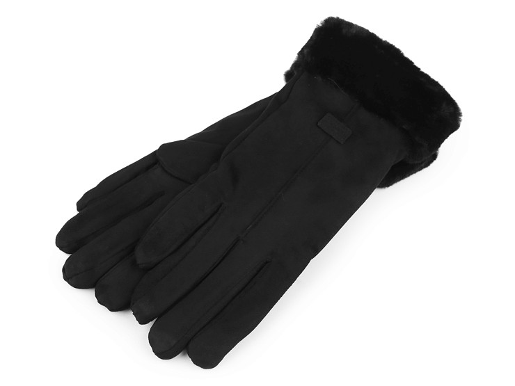 Handschuhe für Damen mit Pelz, taktil
