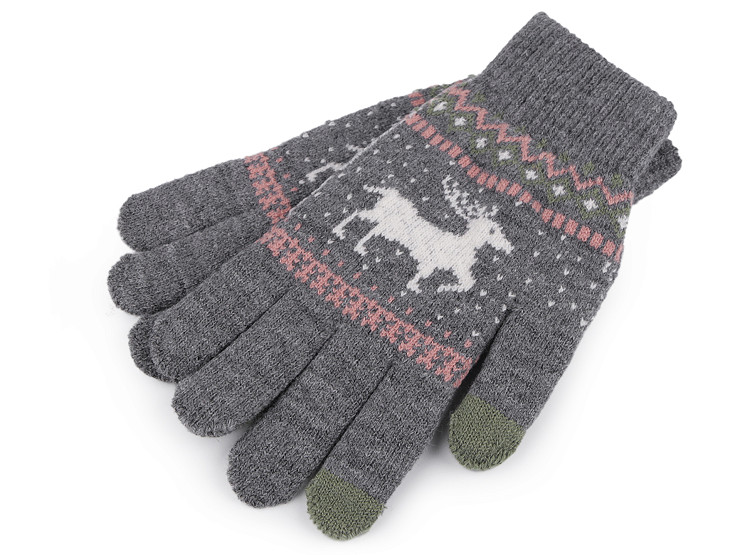 Knitted Gloves with Lining, Unisex, Touch-screen
