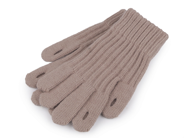 Guanti in maglia, con fori, per dispositivi touch