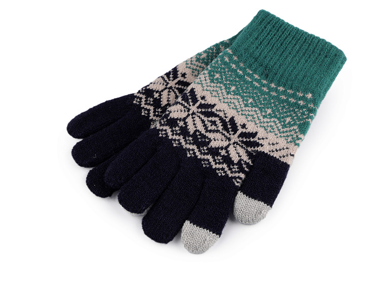 Ladies / Girls Knitted Gloves Norwegian Pattern