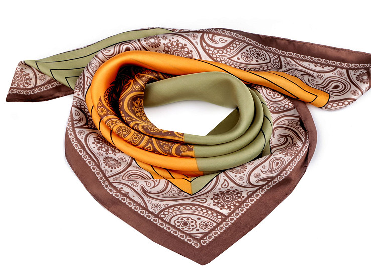 Sciarpa in raso Paisley, dimensioni: 70 x 70 cm