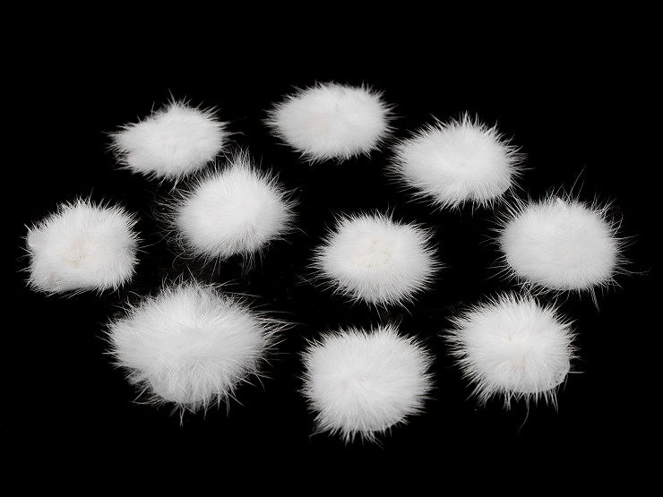 Fur Pom Pom Applique Ø3 cm