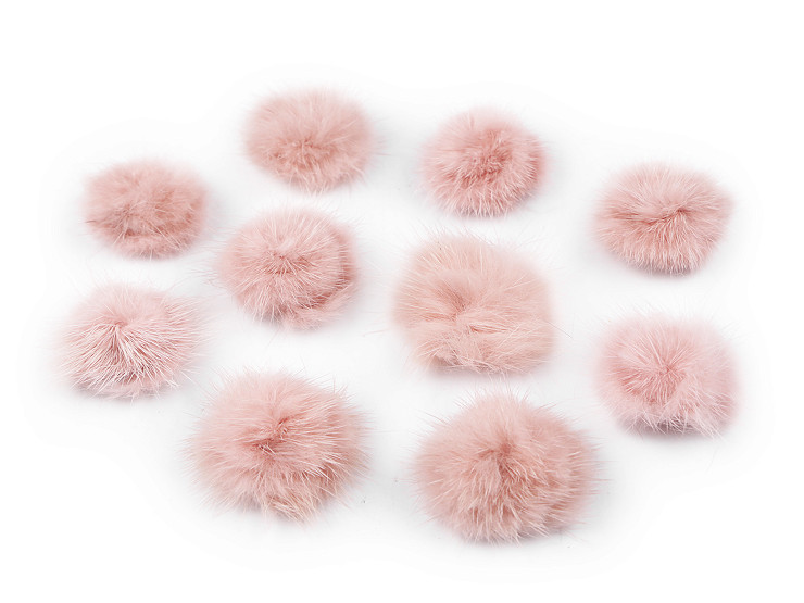 Fur Pom Pom Applique Ø3 cm