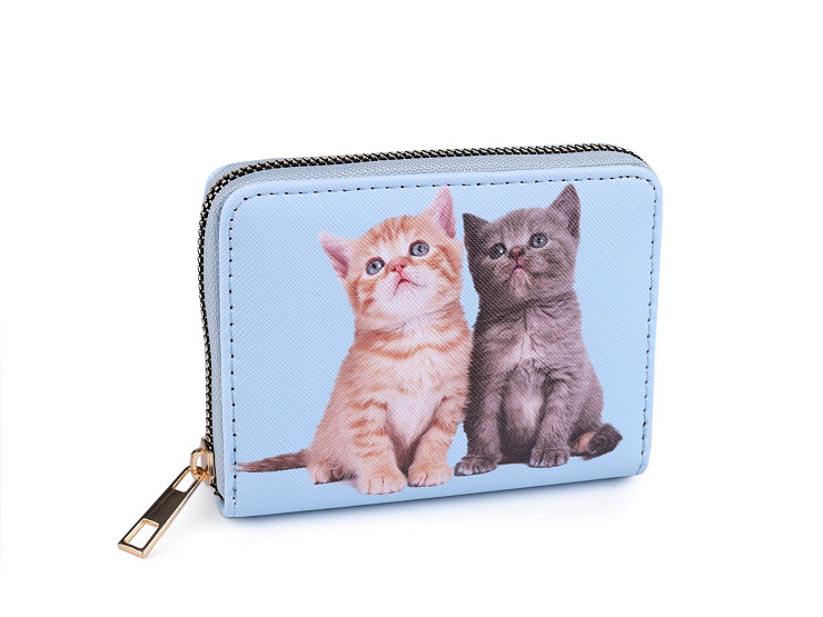 Női / lányos pénztárca macska 9,5x12,5 cm