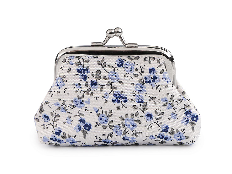 Mała portmonetka / bilonówka tekstylna kwiaty