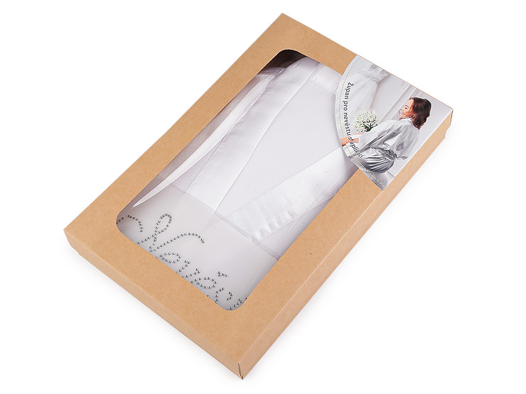 Szlafrok satynowy z haftem 