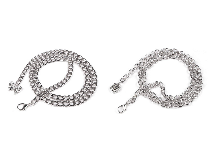 Pásek kovový / řetězový s přívěskem