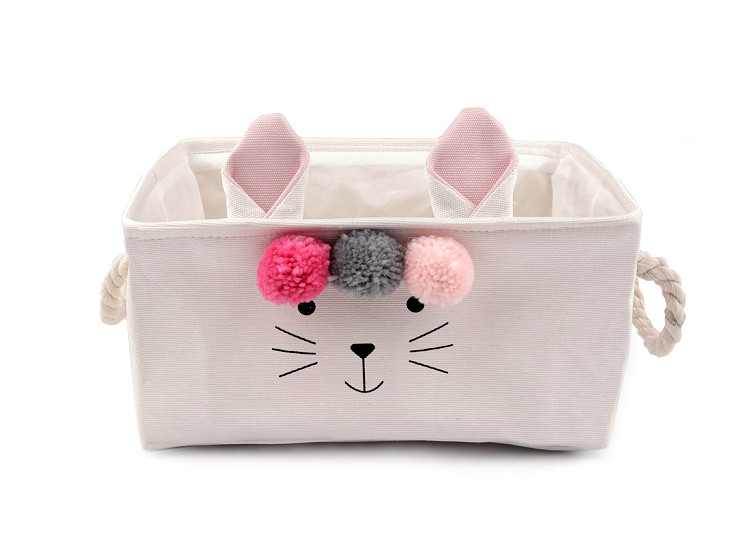 Textile storage basket, bunny