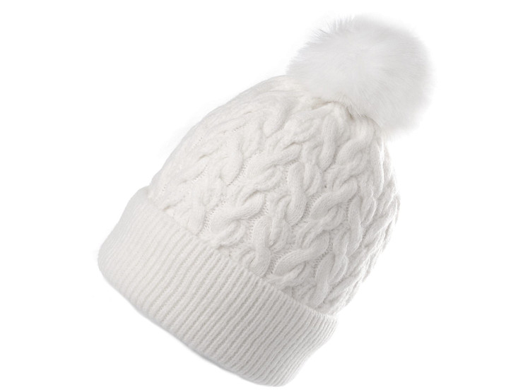 Women's / Girls' Pom Pom Winter Hat by Emi Ross 