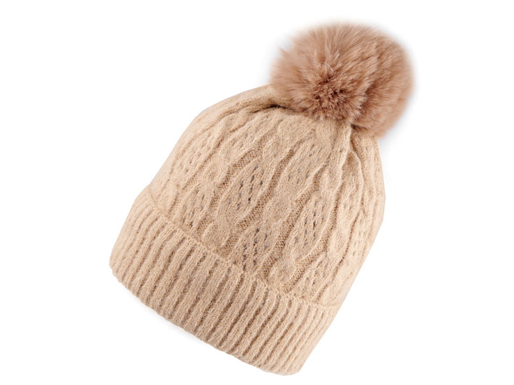 Women's / Girls' Pom Pom Winter Hat, Emi Ross 