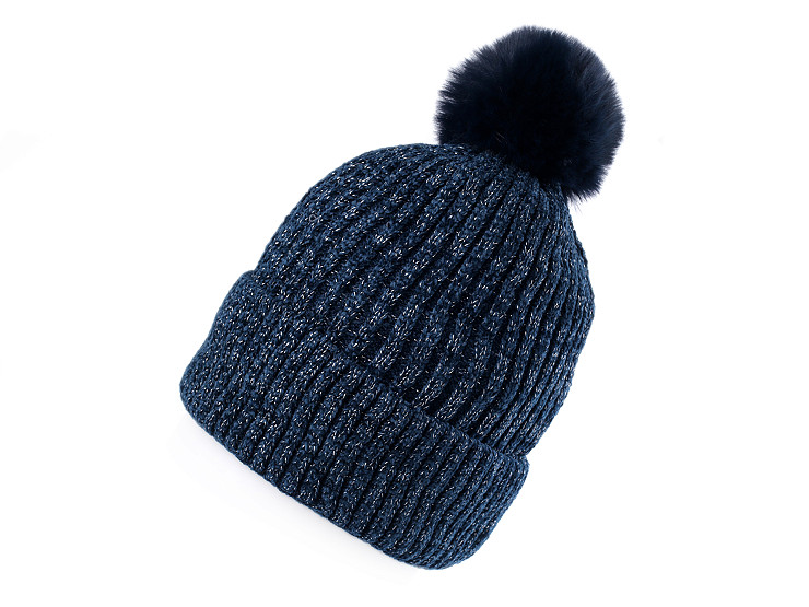 Women's / girls' chenille lurex winter hat by Emi Ross