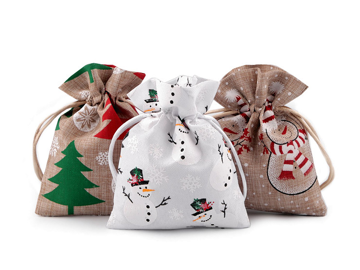 Christmas gift bag 10x13 cm STOKLASA Haberdashery and Fabrics