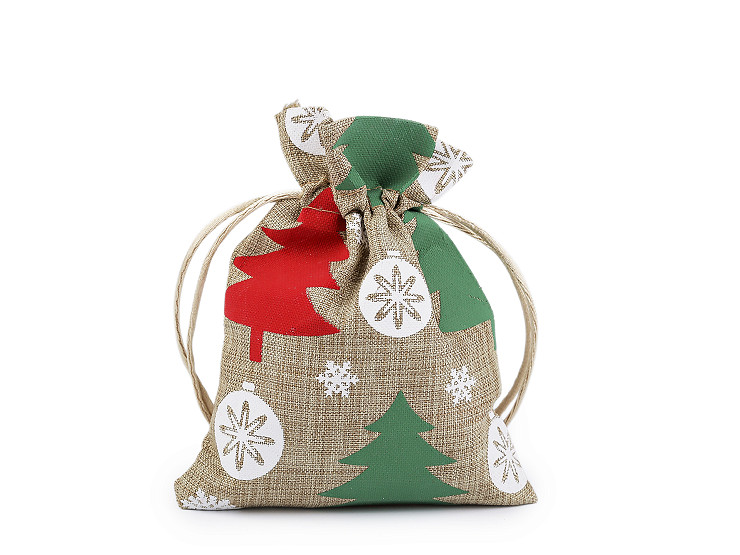 Vianočné darčekové vrecúško 10x13 cm