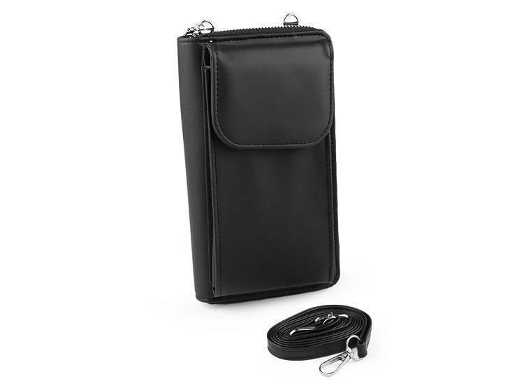 Peňaženka s vreckom na mobil cez rameno crossbody 11x19 cm