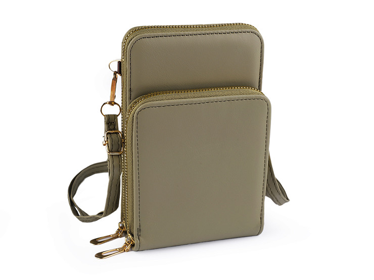 Peňaženka s vreckom na mobil cez rameno crossbody 11,5 x18 cm