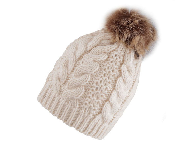 Bonnet d’hiver femme/fille avec pompon