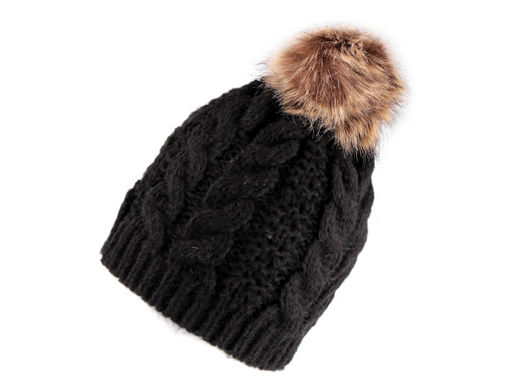 Women's / girls' winter hat with pom pom