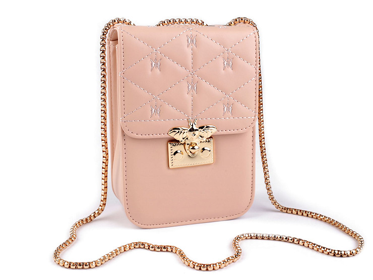 Dámska kabelka prešívaná crossbody so včelou 13x18,5 cm