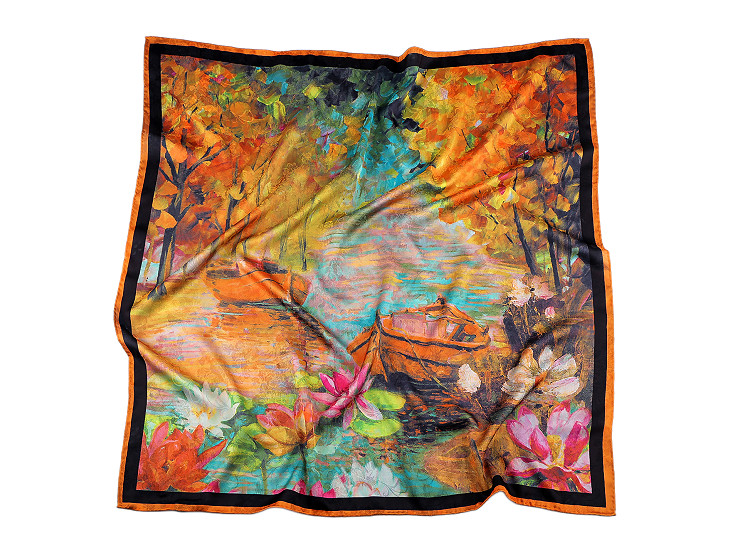 Foulard satiné, 70 x 70 cm
