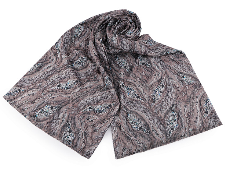 Scarf / shawl marbled, warm 70x185 cm