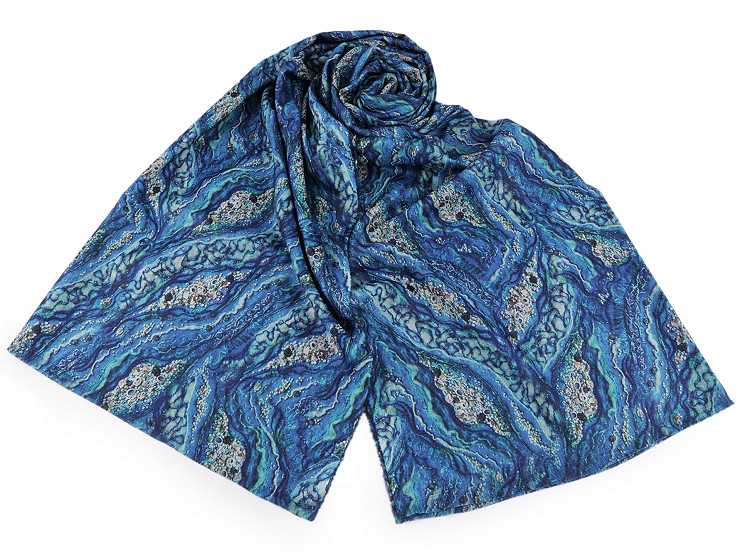 Scarf / shawl marbled, warm 70x185 cm