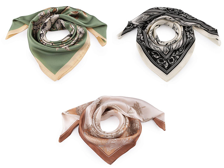 Saténová šatka 70x70 cm