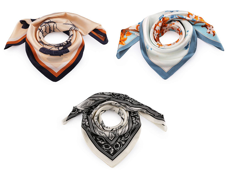 Saténová šatka 70x70 cm