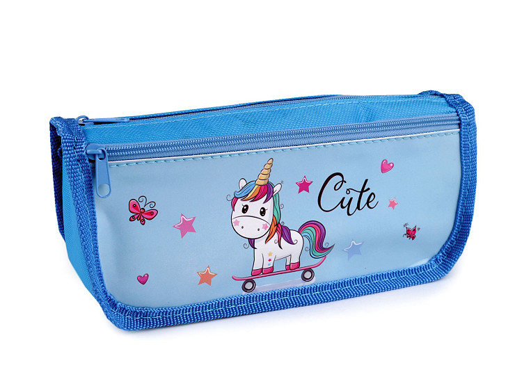 Case / pencil case unicorn 21.5x9 cm