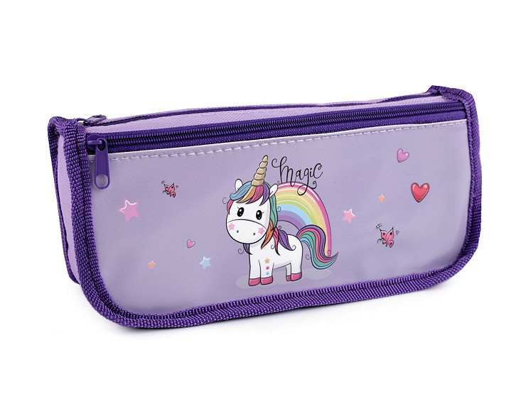 Case / pencil case unicorn 21.5x9 cm