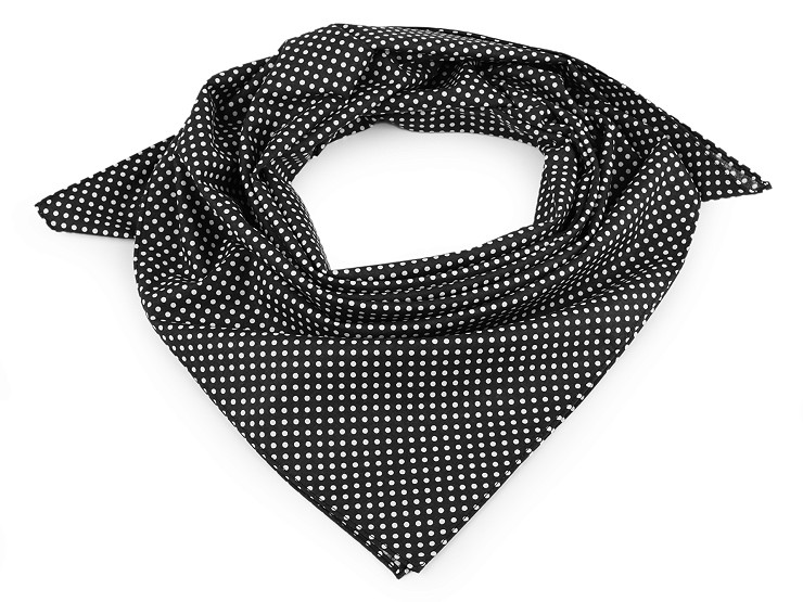 Cotton scarf with polka dots 65x65 cm