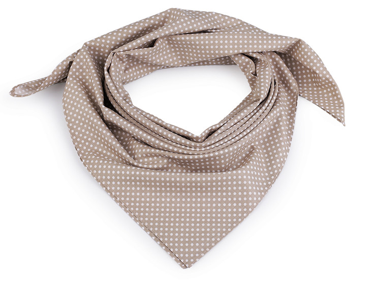 Cotton scarf with polka dots 65x65 cm