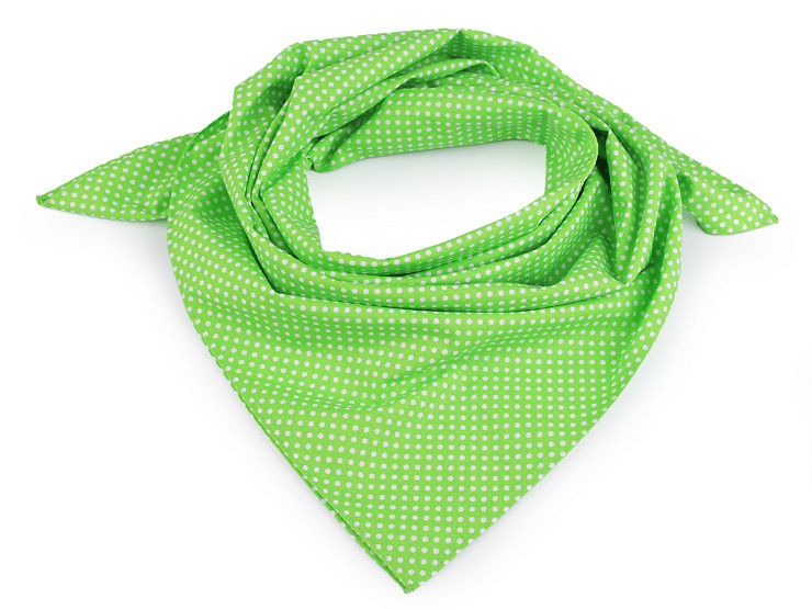 Cotton scarf with polka dots 65x65 cm