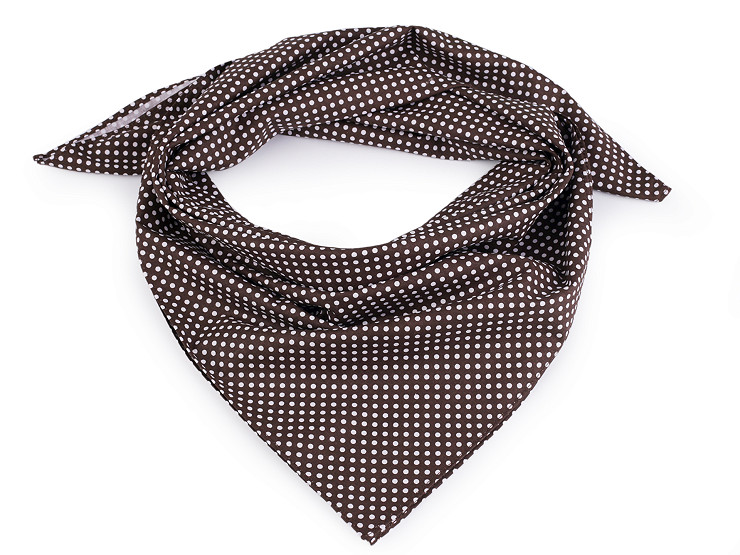 Cotton scarf with polka dots 65x65 cm