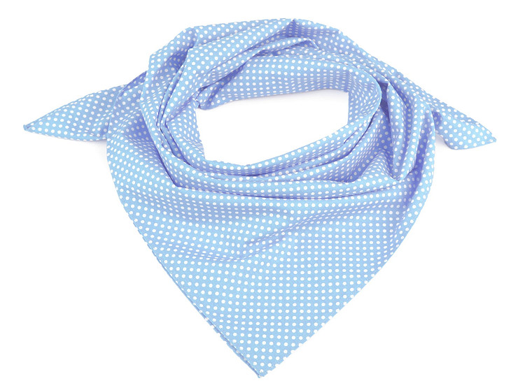 Cotton scarf with polka dots 65x65 cm