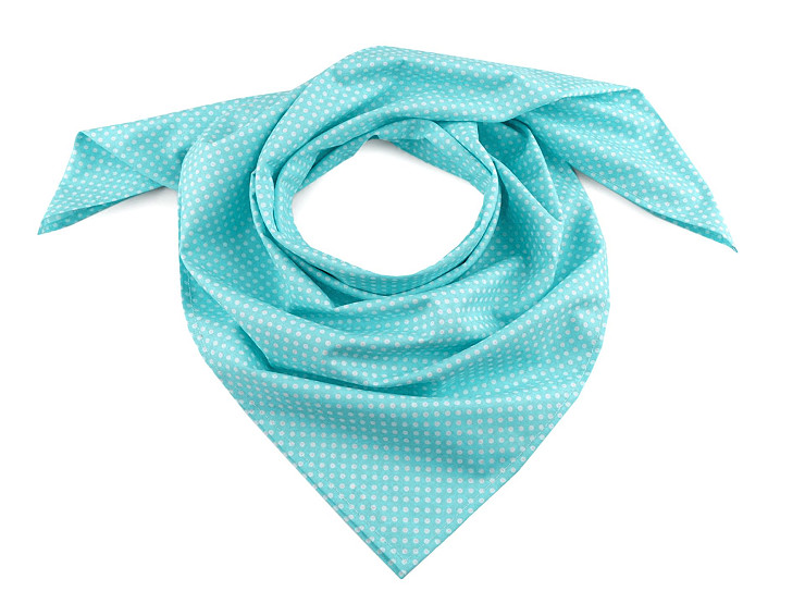 Cotton scarf with polka dots 65x65 cm