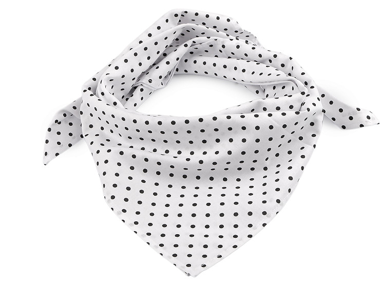 Foulard à pois en coton, 65 x 65 cm
