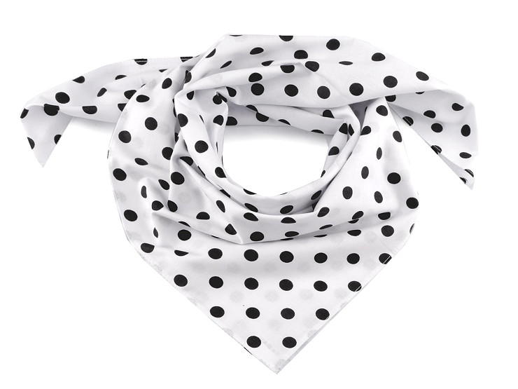 Cotton scarf with polka dots 70x70 cm