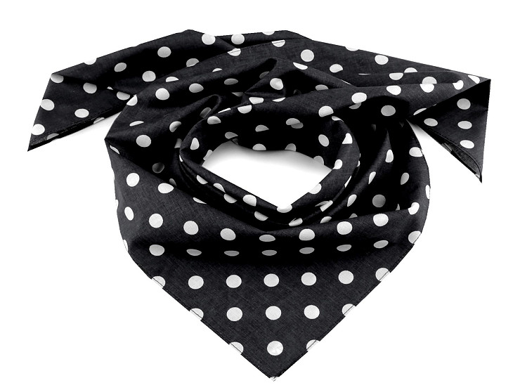 Cotton scarf with polka dots 70x70 cm