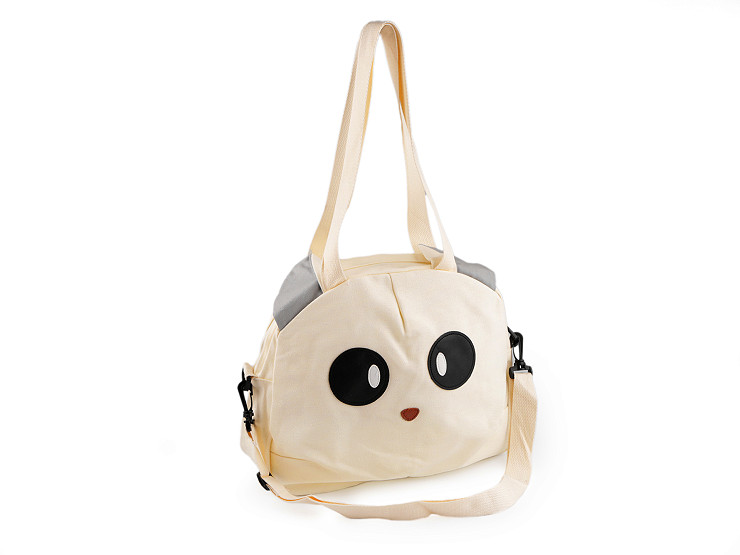 Borsa sportiva, in cotone, per bambini, motivo: cane, panda, dimensioni: 35 x 30 cm
